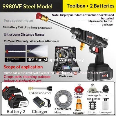 Lave-voiture sans fil Ensemble d'appareils de nettoyage haute pression à usage domestique