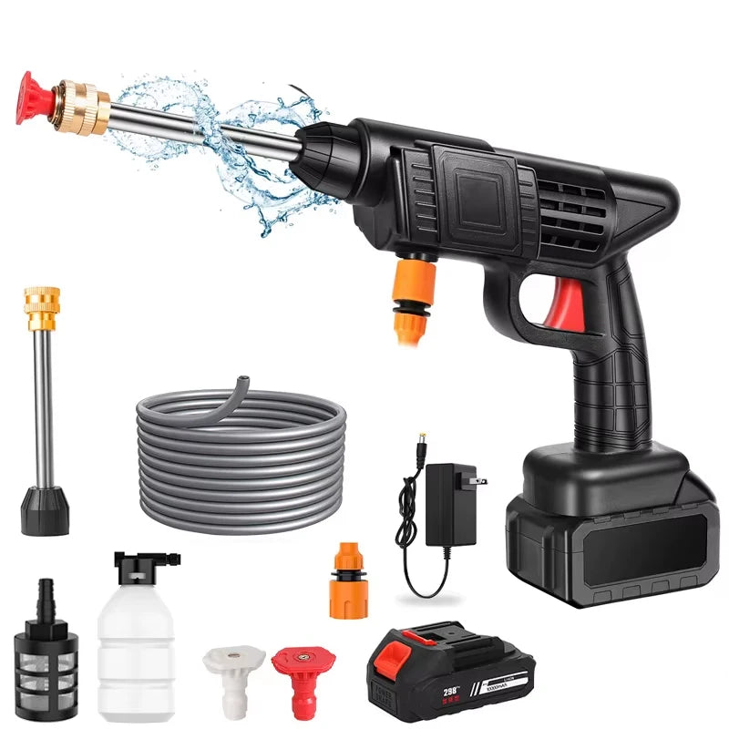 CarFoam Pro-Pistolet à eau haute pression sans fil 24 V pour voiture, générateur de mousse, nettoyage de voiture