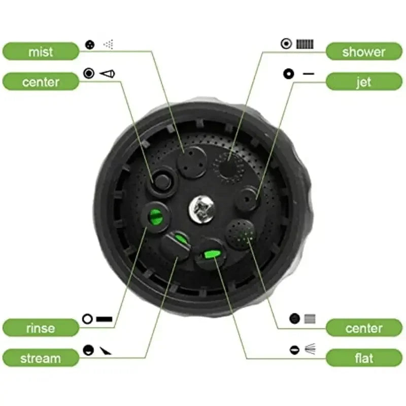 Pistolet à mousse 8 en 1 avec buse de tuyau d'arrosage haute pression, distributeur de savon, outil d'arrosage pour chevaux, chiens et autres animaux, idéal pour le lavage de voitures et autres.