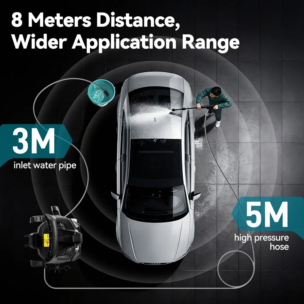 YOFIDRA MaxClean-Pistolet de lavage haute pression électrique YOFIDRA 250 bars, 2500 W, buse orientable à 180°, pour voiture.