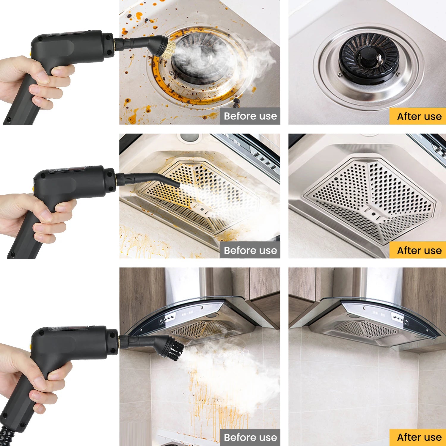 UltraVap-Nettoyeur vapeur portable 500 W haute température pour canapés et hottes de cuisine.