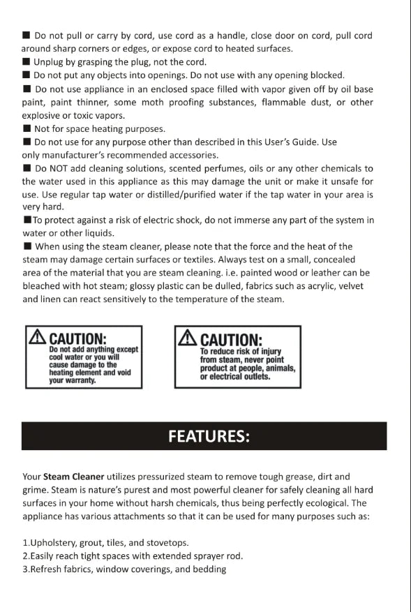 Nettoyeur à vapeur portable 2500 W haute pression – Climatiseur, hotte, voiture, sols – Climatiseur, hotte, voiture, sols