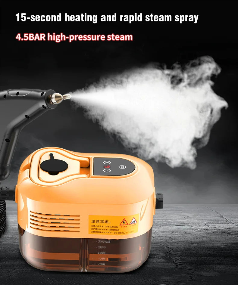 Nettoyeur à vapeur portable 2500 W haute pression – Climatiseur, hotte, voiture, sols – Climatiseur, hotte, voiture, sols