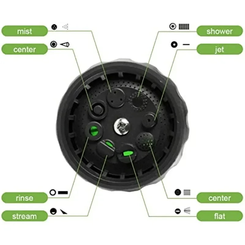 Pistolet à mousse 8 en 1 avec buse de tuyau d'arrosage haute pression, distributeur de savon, outil d'arrosage pour chevaux, chiens et autres animaux, idéal pour le lavage de voitures et autres.