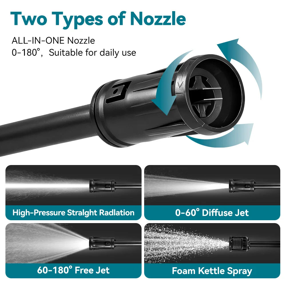 YOFIDRA MaxClean-Pistolet de lavage haute pression électrique YOFIDRA 250 bars, 2500 W, buse orientable à 180°, pour voiture.