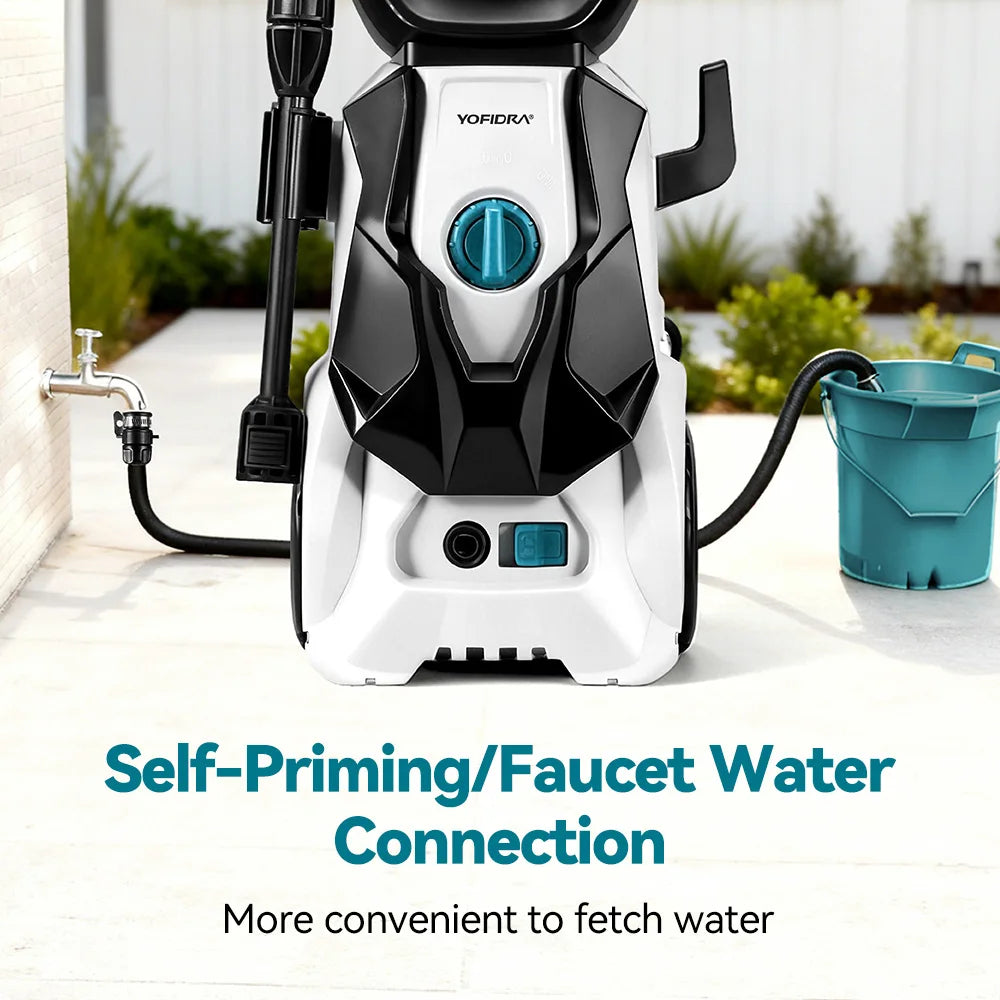 YOFIDRA MaxClean-Pistolet de lavage haute pression électrique YOFIDRA 250 bars, 2500 W, buse orientable à 180°, pour voiture.