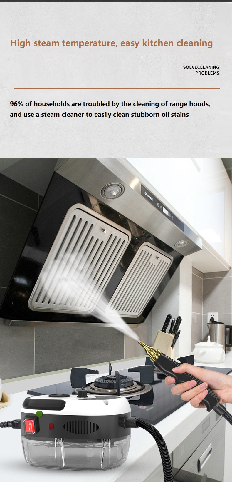 Nettoyeur à vapeur haute pression pour clime et cuisine